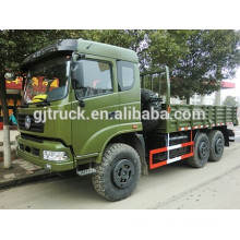 Camion de boîte de cargaison militaire de Dongfeng 6X6 pour le chargement résistant avec la carlingue regardant